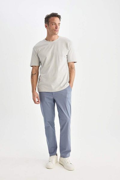 DeFacto New Season Summer Gabardine Chino Canvas Trousers Slim Fit Slim Fit Skinny Leg Pocket