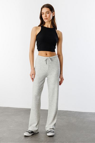 GENIUS STORE Yumoş Loose Knitted Women's Trousers Kinted-Pants
