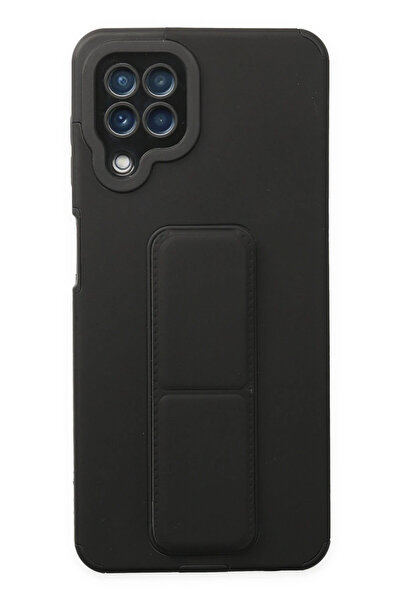 NewFace حافظة سامسونج جالاكسي A22 ميجا ستاند سيليكون - أسود SPTGL