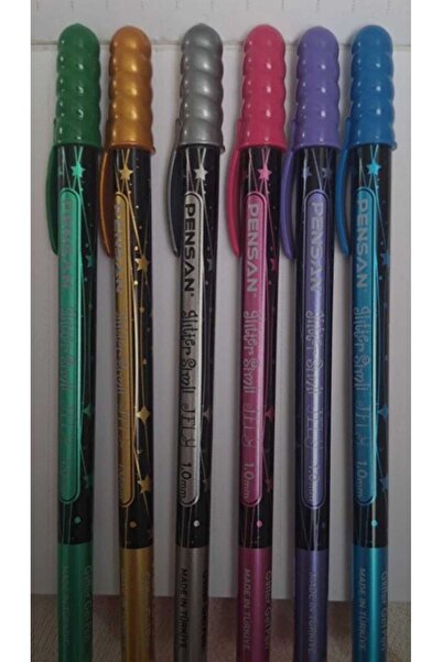 Bilen Kırtasiye 6 RENKLI JELY GLITTER SİMLİ JEL KALEM