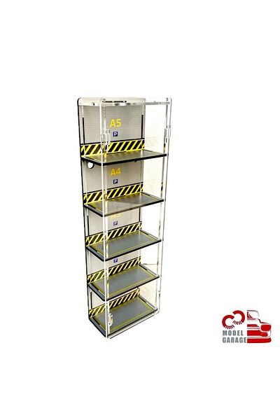 ÜRETİM 1/64 Scale Vehicle Parking Lot Diecast Diorama Model Car Collectible Display Shelf