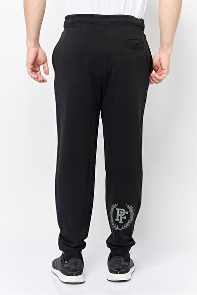 PAUL FRANK Men Regular Fit Brand Logo Jogger Pants, Black