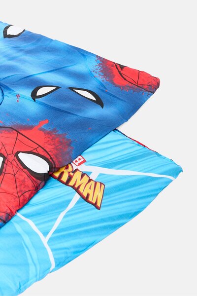 Marvel Spiderman Queen Size 4 Pcs Comforter Set, Red