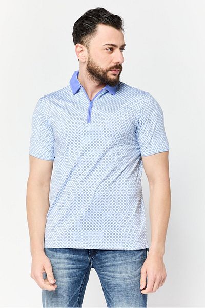 Head Men Regular Fit Windowpane Short Sleeves Polo, Multicolor