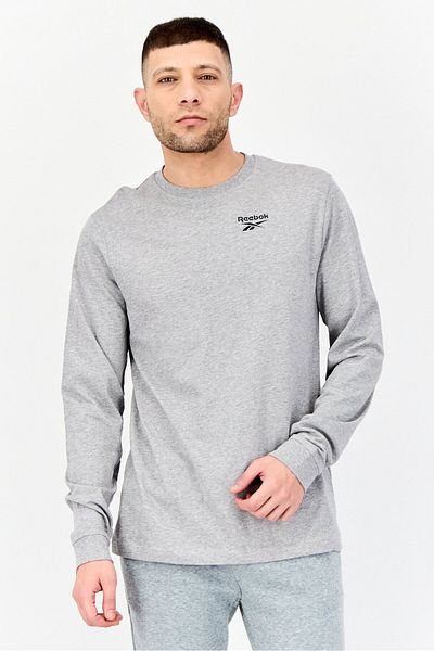Reebok Men Sportswear Fit Long Sleeve Outdoor T-shirt, Grey Heather