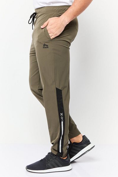 RBX Men Sportswear Fit Training Track Pants, Olive