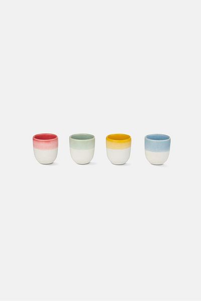 Tchibo 4 Pieces Egg Cup, White Combo