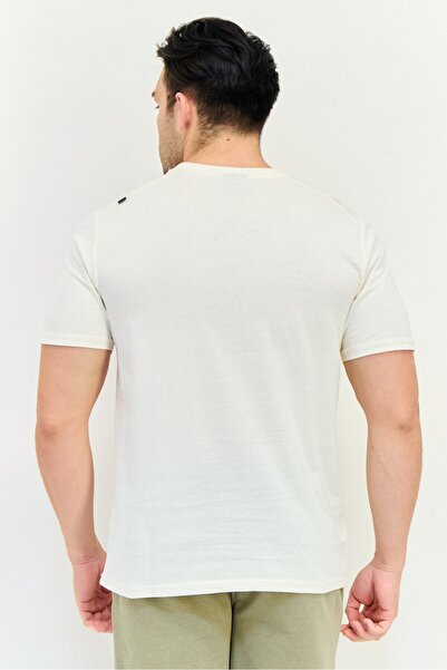 RBX Men Sportswear Fit Short Sleeve Outdoor T-Shirt, Off White