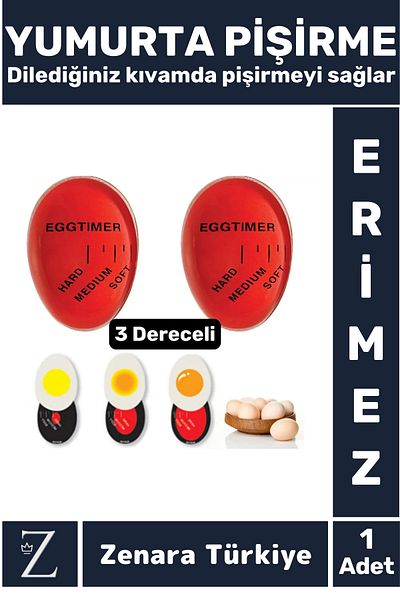 Zenara Premium Non-Burning Non-Melting Egg Cooking Level with 3 Different Timers Egg Timer