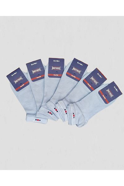 Brothers Bamboo 6-Piece Booties Perfume Scented Socks (B29.251.106N- Light Blue)