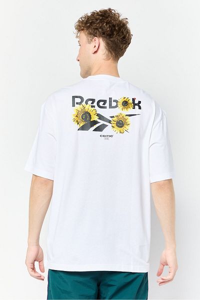 Reebok Men Sportswear Fit Short Sleeves Outdoor T-shirt, White
