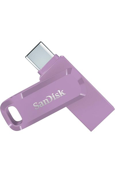 Mu Art Ahşap Mrt 256Gb Ultra Dual Drive Go USB Type-C Flash Drive - up to 400Mb/S, Lavender - Sdddc3-256G-G