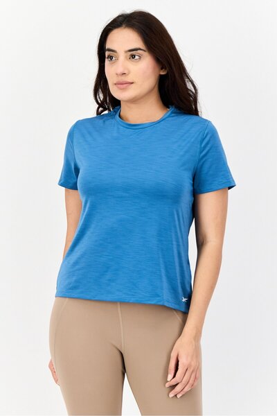 Reebok Women Sportswear Fit Short Sleeves Training Top, Blue
