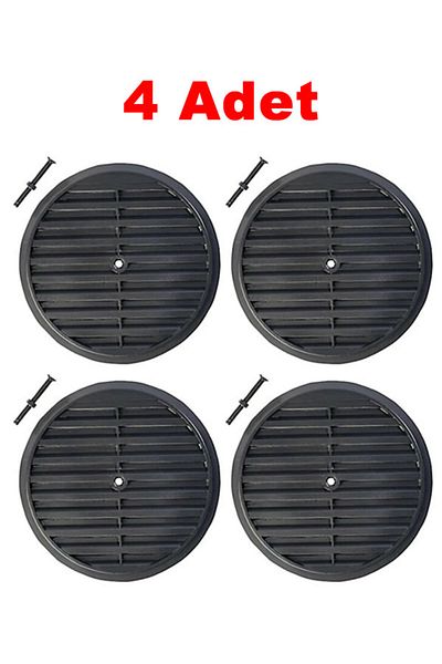 Ahtapot Black Grille Cover 4 Pieces