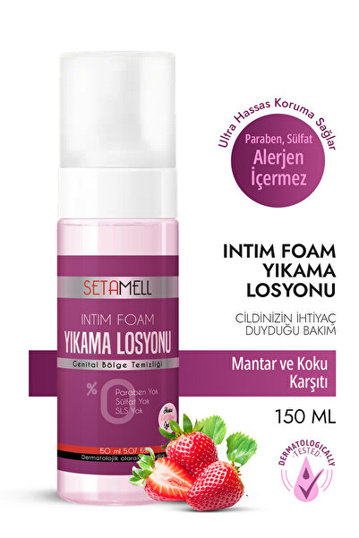 Setamell Çilek Aromalı Genital Bölge Koku Önleyici - Intımate Foam 150 ml