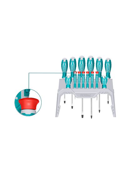 TOTAL 14 Pcs screwdriver and precision screwdriver set - THT250614