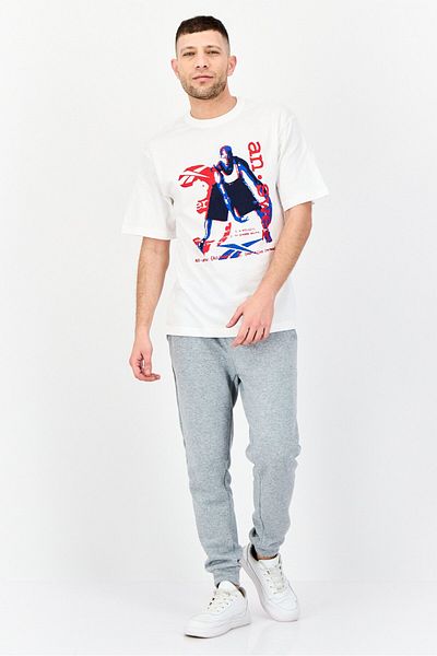 Reebok Men Sportswear Fit Short Sleeve Outdoor T-shirt, White