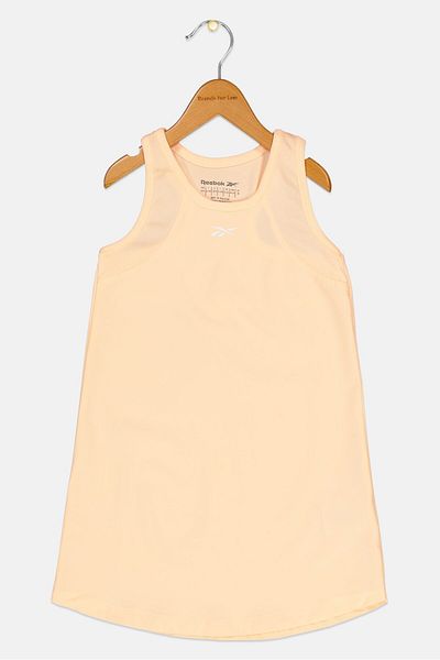 Reebok Kids Girl Brand Logo Sleeveless Tank Top, Peach