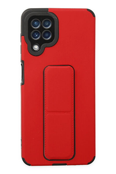 NewFace حافظة سامسونج جالاكسي A22 ميجا ستاند سيليكون - أحمر 1494124709