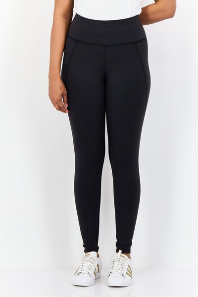 Reebok Women Tight Fit Solid Training Tights, Black