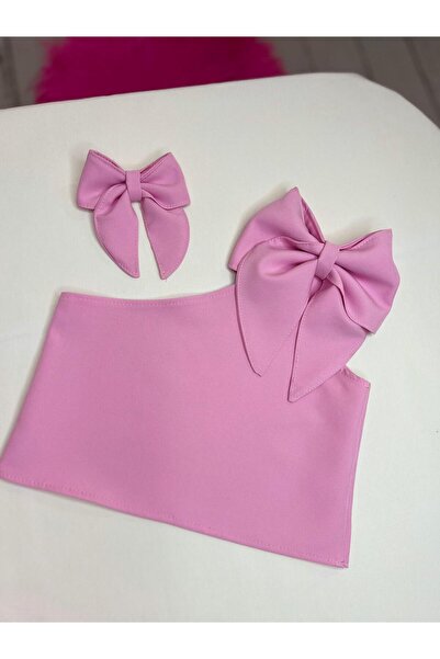 NA ADDESIGN Mother Daughter Shoulder Bow Pink Blouse (ΠΡΕΠΕΙ ΝΑ ΠΡΟΣΘΗΚΕΙ ΞΕΧΩΡΙΣΤΑ ΣΤΟ ΚΑΛΑΘΙ, ΟΙ ΤΙΜΕΣ ΔΙΑΦΟΡΕΤΙΚΕΣ)