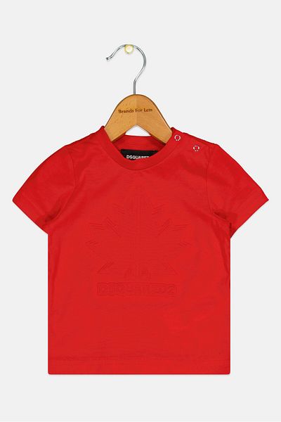 DSquared2 Toddlers Boy Crew Neck Short Sleeve Graphic Print T-shirt, Red