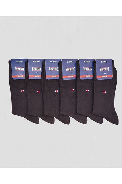 Brothers Bamboo 6-Piece Long Socket Perfume Scented Socks (B29.251.108N- Anthracite)