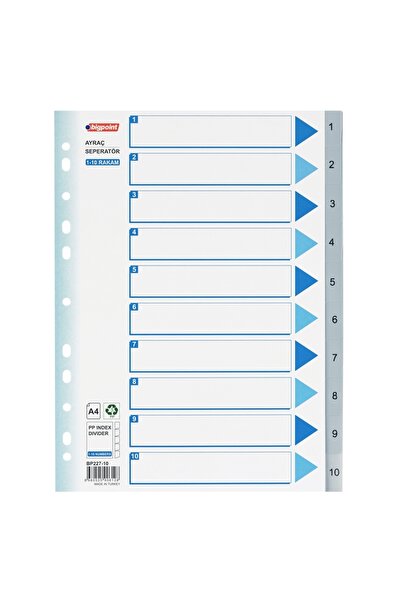 Bigpoint فاصل أرقام من البولي بروبيلين 1-10 × 30 قطعة