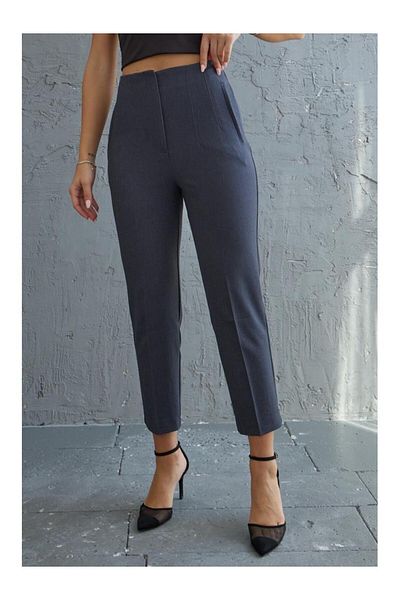 OYYOMODA Pencil Carrot Model Ultra High Waist Pants.Antrasit