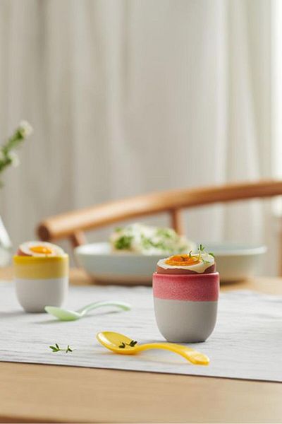 Tchibo 4 Pieces Egg Cup, White Combo