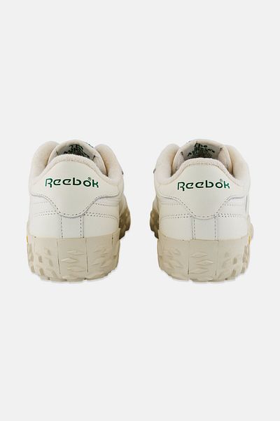 Reebok Men Club C Vibram Lace Up Tennis Shoes, Beige