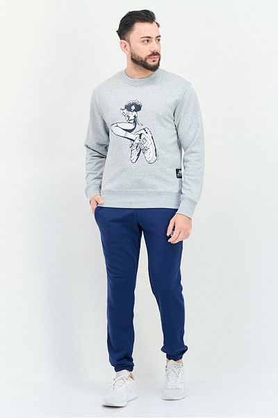 New Balance Men Relaxed Fit Long Sleeve Outdoor Sweatshirt, Heather Grey