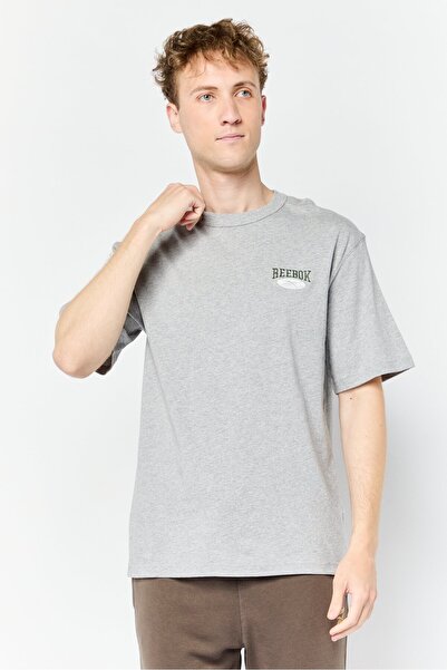 Reebok Men Sportswear Fit Short Sleeve Outdoor T Shirt, Grey