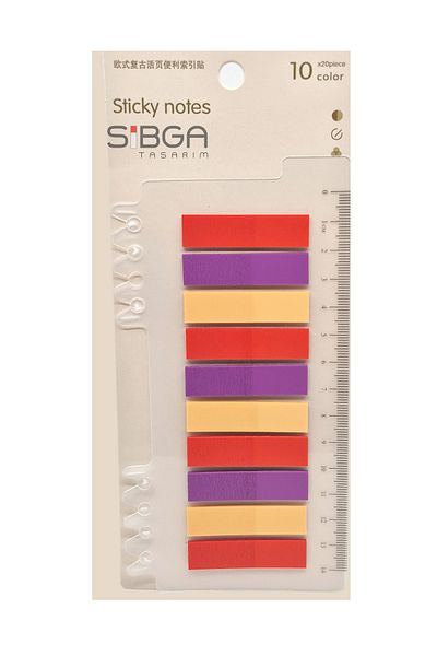 sibga tasarım Transparent Color. Book Marker Bookmark Sticker Note Paper 200 Sheets