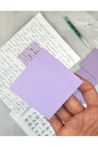 ZeCo Collection Soft Lilac Transparent Post-It / Transparent Sticky Note / Sticky Note / Sticker / Bullet Journal