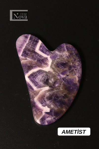 CessNova AA Kalite Doğal Taş Heart Gua Sha Bakım ve Masaj Taşı