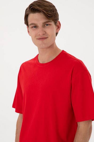 U.S. Polo Assn. Men's Comfort Fit Crew Neck Red T-Shirt 50306879 -Vr030