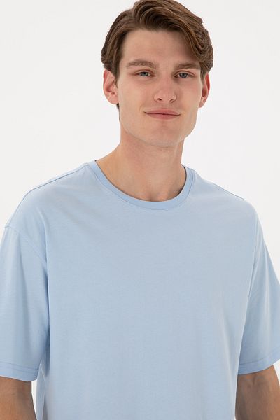 U.S. Polo Assn. Men's Comfort Fit Crew Neck Light Blue T-Shirt 50306879-Vr003
