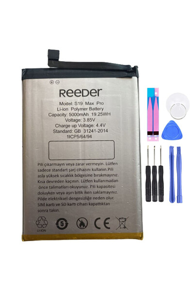 TamirCep Reeder S19 Max Pro Uyumlu Batarya Pil Tamir Seti Ve Pil Bandı Hediyeli