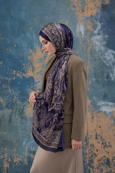 İpekhan Purple Altuni Indian Voile Shawl - 5008-12