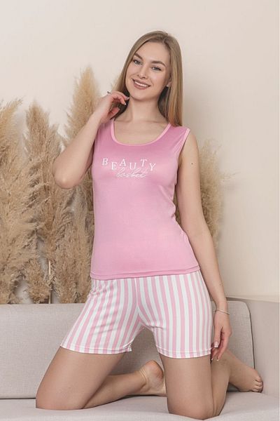 Farya Home Комплект раирани шорти Dreamy Secret Milan с широки презрамки от бамбук