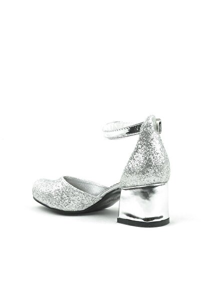Sarıkaya Παπούτσια για κορίτσια με χοντρό τακούνι Merida Silver