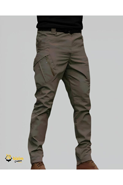 BİZİM OUTDOOR TACTİCAL Yazlık Ithal Bej Renk Likralı -waterproof- Su Geçirmez Tactical Pantolon Unisex