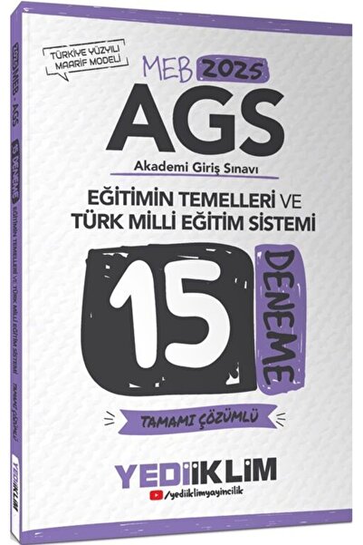 Yediiklim Yayınları 2025 MEB AGS Eğitimin Temelleri ve Türk Milli Eğitim Sist...