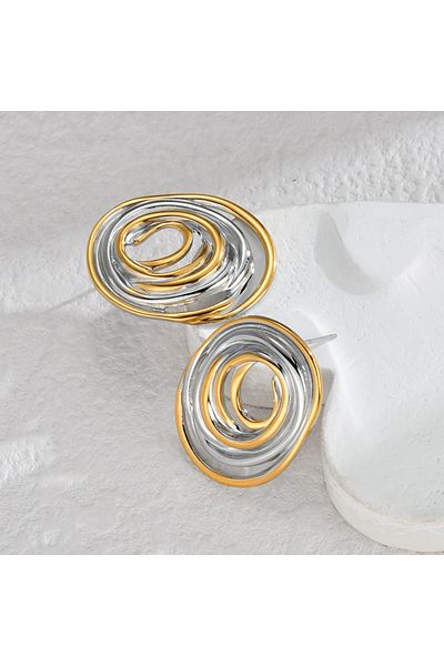 SIC MODA Bicolor Stainless Steel Earrings Sic Moda 6027
