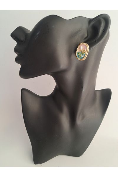 BHR AKSESUAR Flower Detailed Pearl Earrings