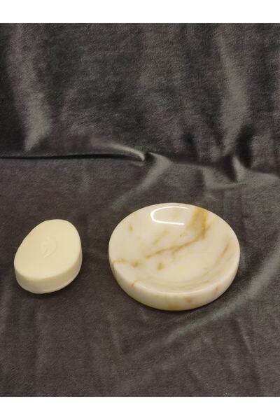 Pergamon Gold Marble Solid Soap Dish Real Marble Handmade