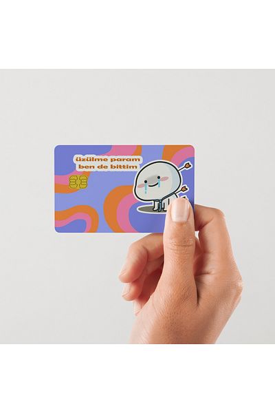 Huggy Craft Fun Shiny High Quality Card Coating Sticker with "Don'T Be Sad, I'M Done Too" Written