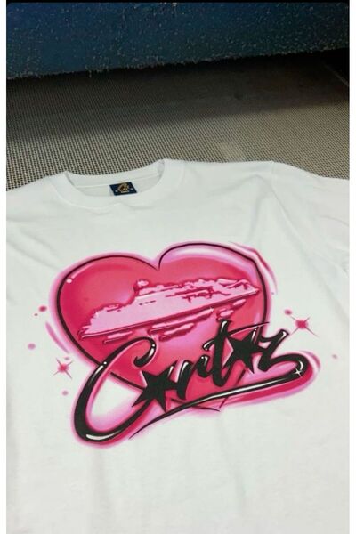 FULL TOLERANCE Μπλουζάκι με στάμπα Corteiz alcatraz heart μεγάλου μεγέθους