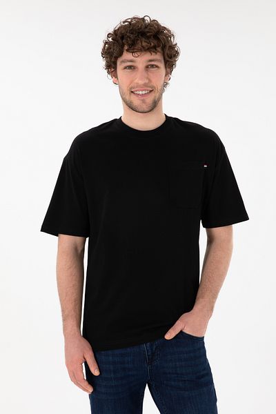 U.S. Polo Assn. Men's Comfort Fit Crew Neck Black T-Shirt 50305990 -Vr046